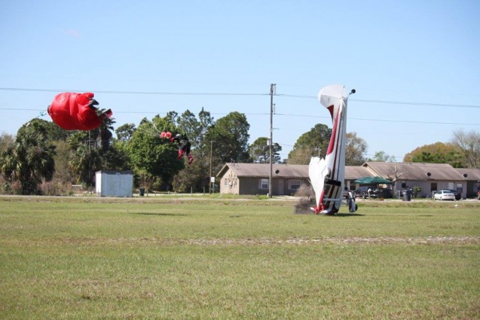 ocala news, polk county, skydiver Cessna Plane Clips Skydiver
