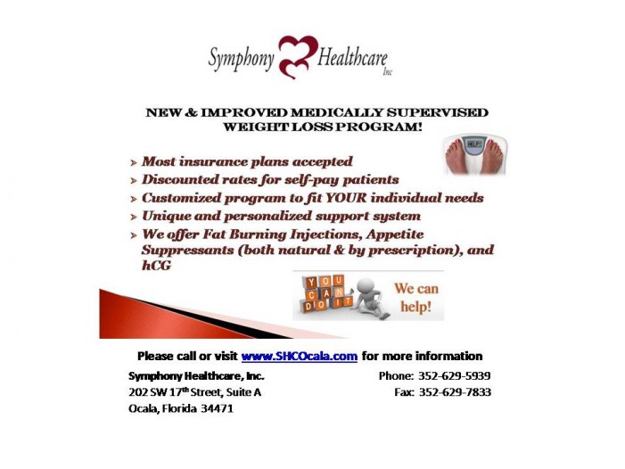 Symphony healthcare ocala, ocala news, weight loss, Medically supervised weight loss program