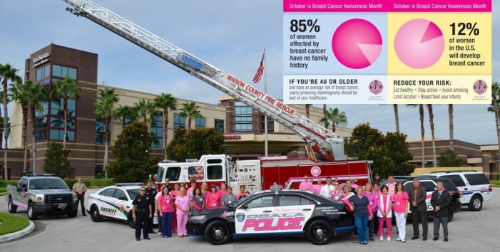 breast cancer, Marion county news, ocala news, Marion County Firefighters turn out in pink this October