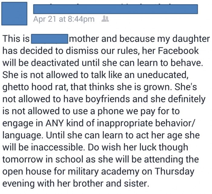 facebook, ocala news, parenting, teens, message on facebook, mom posts message on facebook Local mom uses Facebook to teach her daughter a lesson