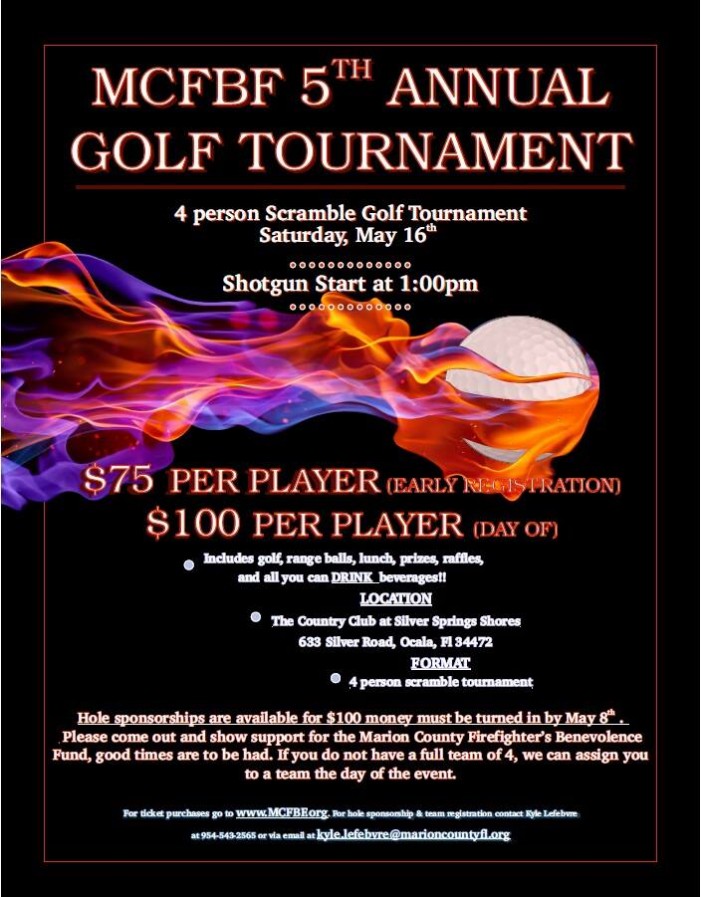 ocala news, ocala events, firefighter charity event, marion county news, firefighters Marion County Firefighter Benevolent Fund charity event