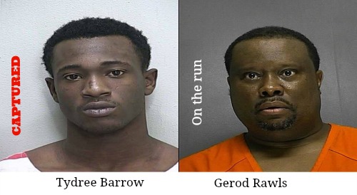 Tydree Barrow captured, Gerod Rawls still on the run