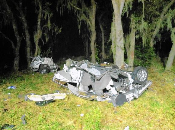Extreme speed was factor; car ripped in half