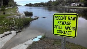 Raw Sewage Mixed With Storm Water Warning