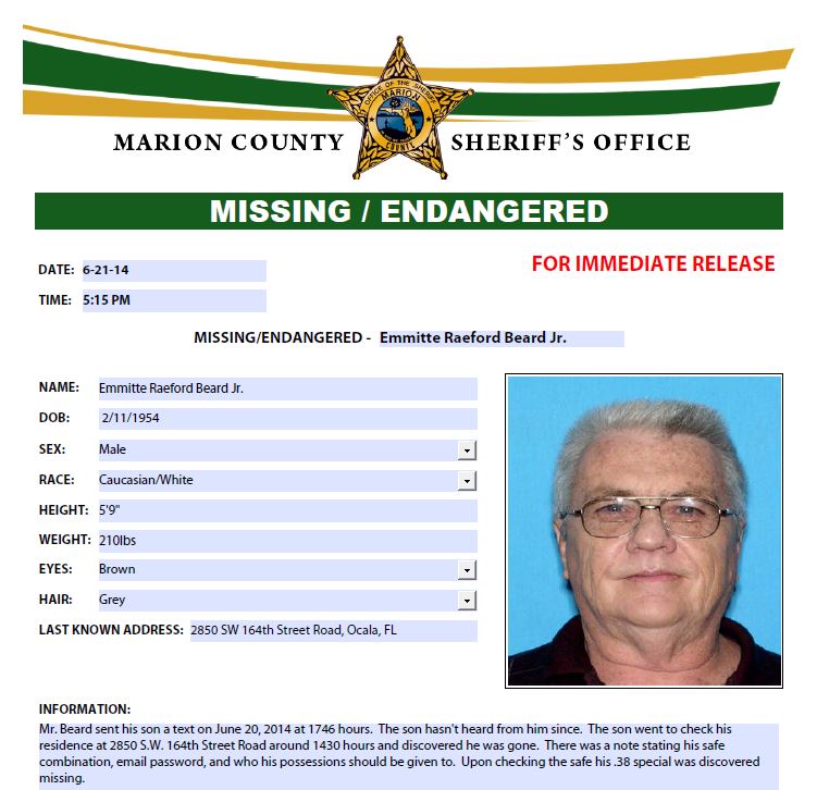 Missing Ocala man found dead