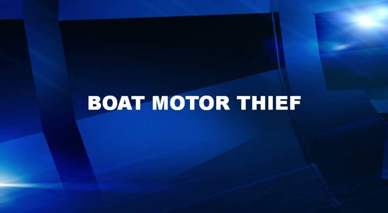 Boat motor thief on the loose