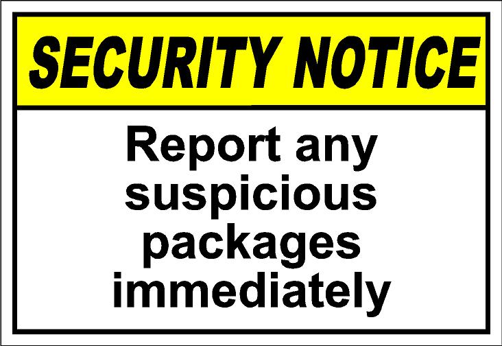 Suspicious packages / envelopes have been received