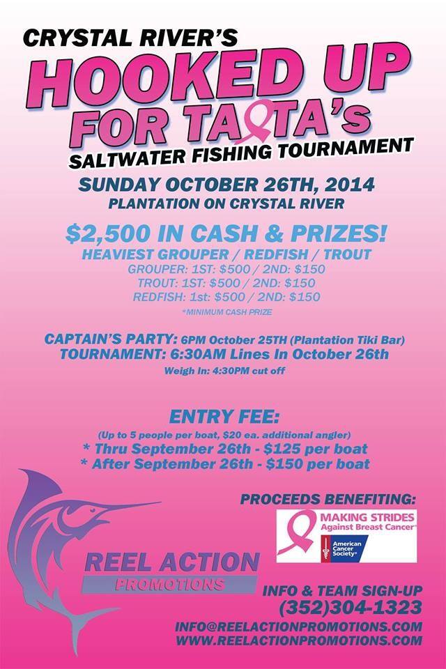 Hooked up for Ta-Ta’s: Saltwater fishing tournament 2014