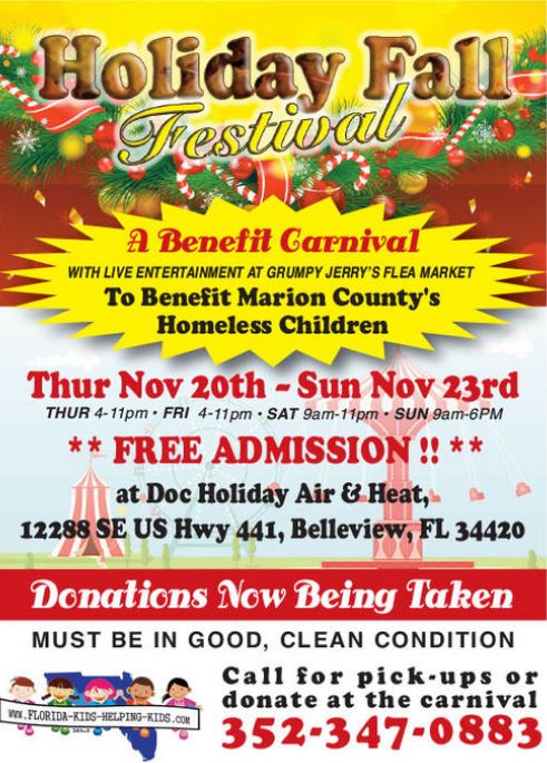 Holiday fall festival carnival in Belleview