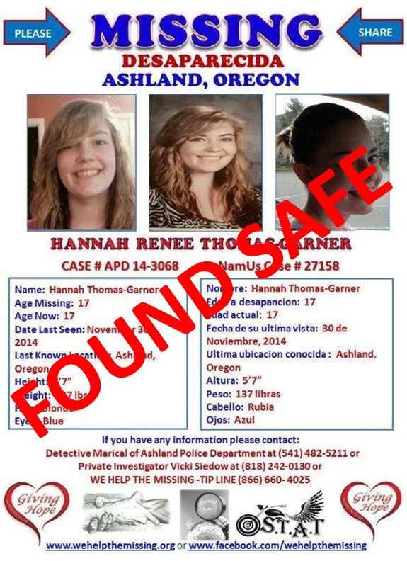 hannah thomas-garner, california, oredon, ocala news, missing,