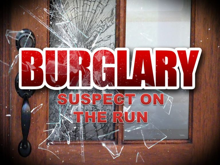Burglary suspect on the run