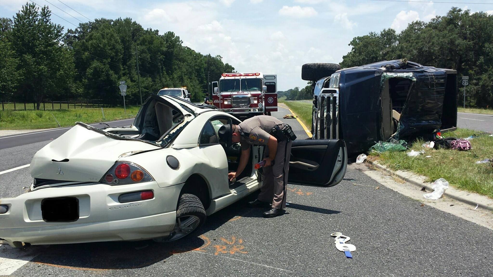 ocala news, car accident, accident on us 27, marion county news, teen drivers