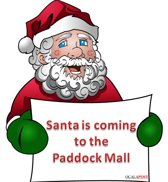 Santa arrives at the Paddock Mall this weekend