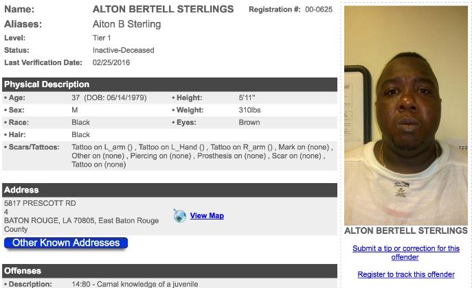 Chief says that Alton Sterlings was armed