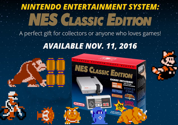 NES mini, mini NES, nintendo, preorder, retro games,