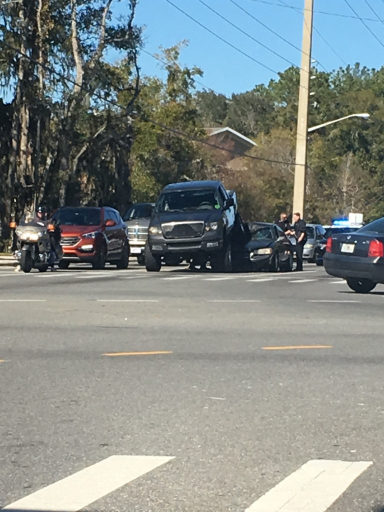 Truck ends up on a car during road rage incident