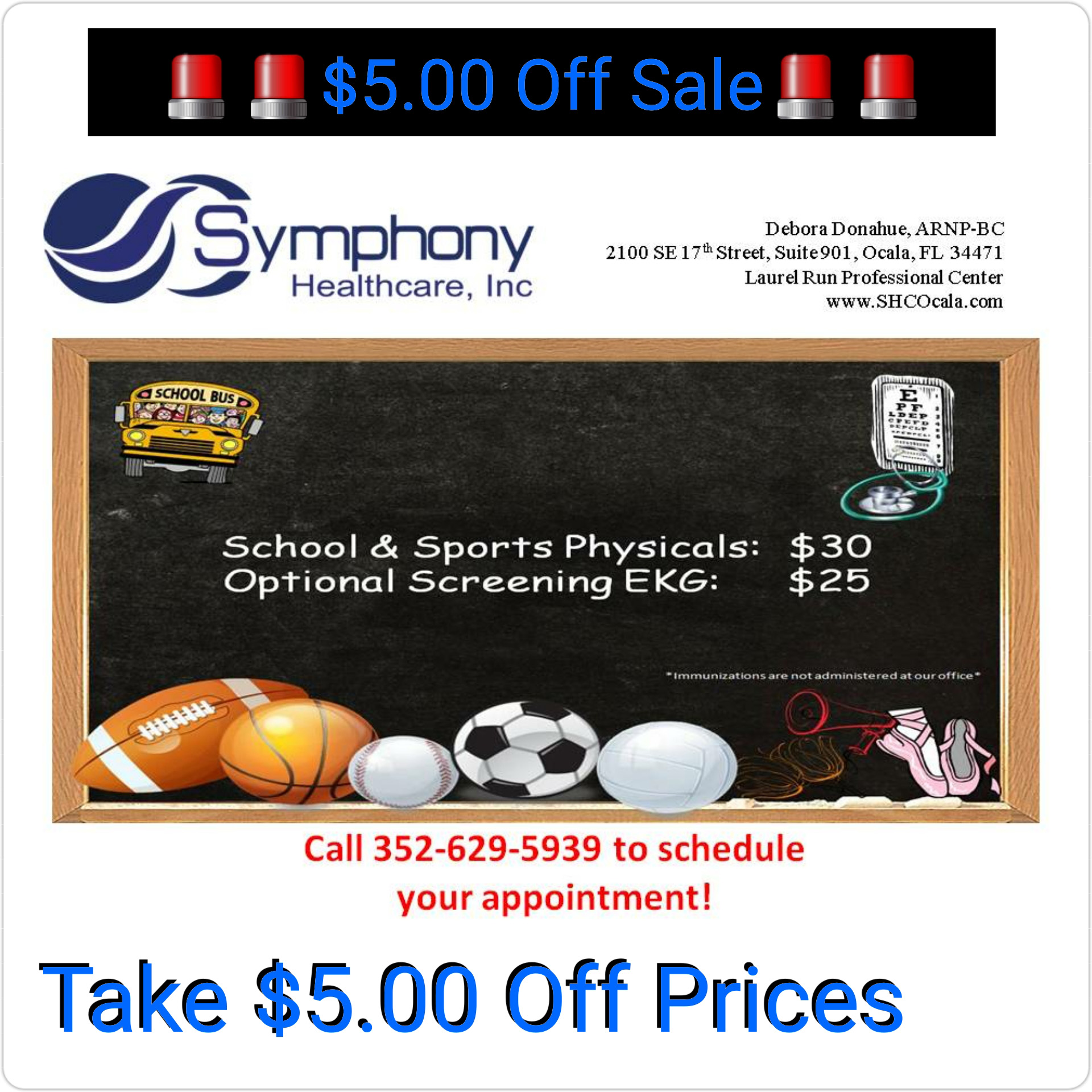 back to school, ocala news, coupon for physicals, symphony healthcare, ocala post