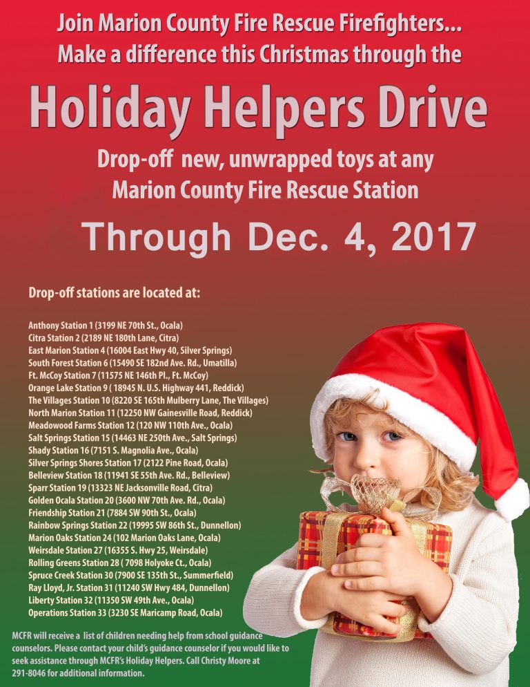 Holiday Helpers Drive 2017, christmas, ocala news, ocala post