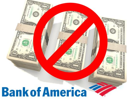 Bank of America denies cash deposits