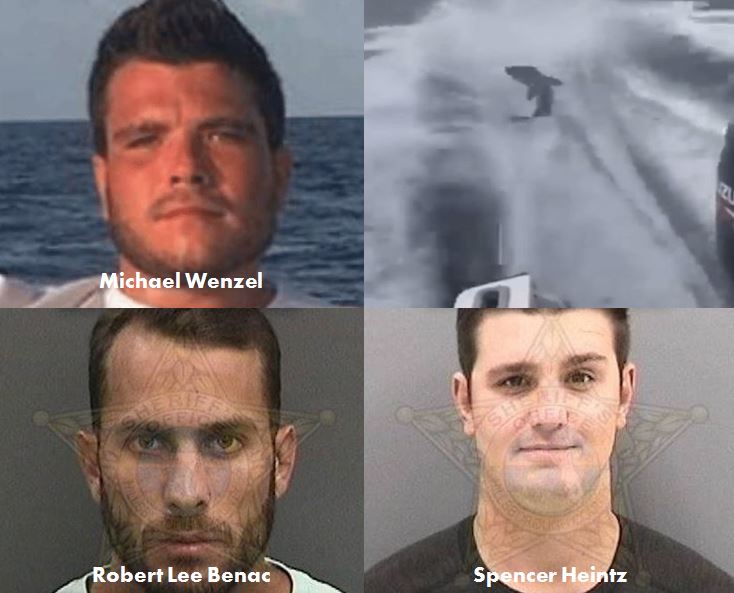 Michael Wenzel, Robert Lee Benac,Spencer Heintz , shark dragging video