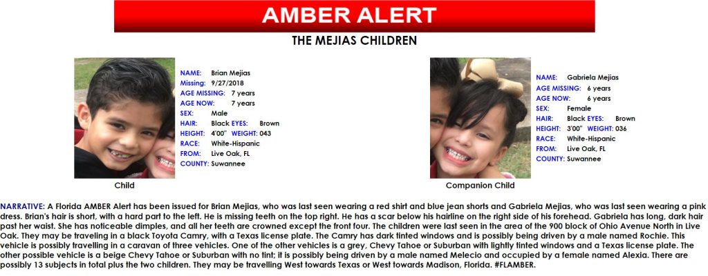 amber alert, active amber alert, ocala post