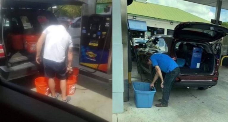 Florida man seen pumping gas into buckets, it’s illegal and unsafe officials say
