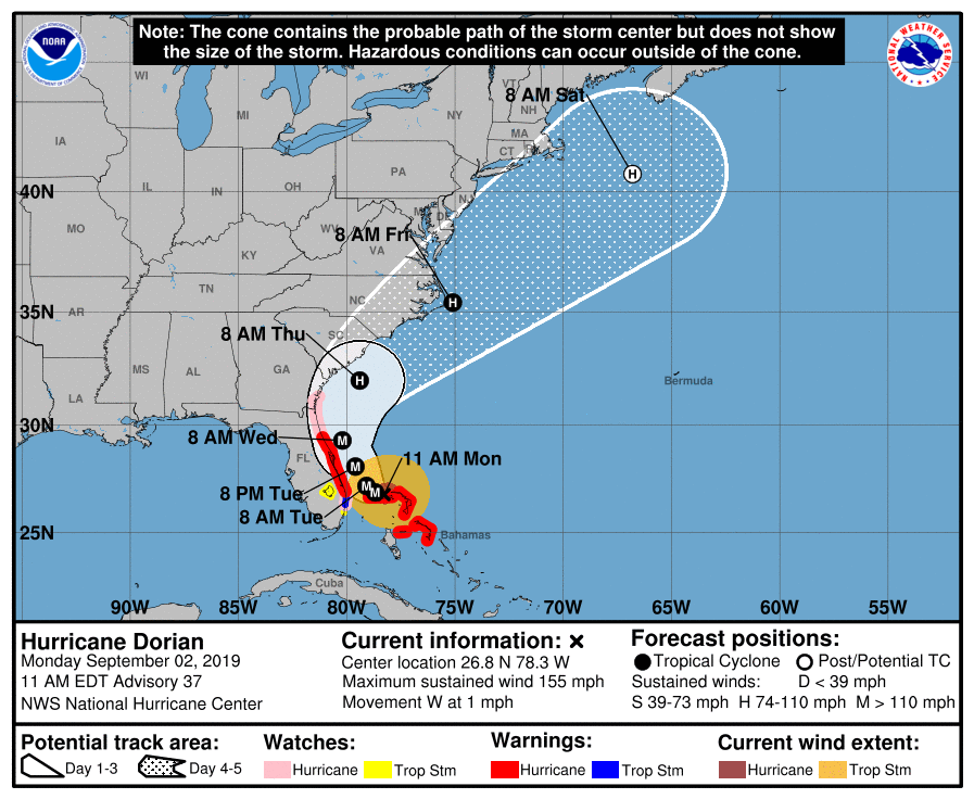 hurricane dorian, dorian, tropical storm, winds, marion county 