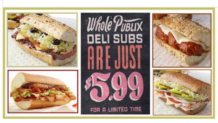 ALL Publix subs on sale for $5.99 next week