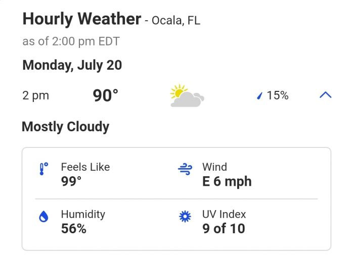 Ocala Post (Ocala News) Extended weather forecast for Marion County