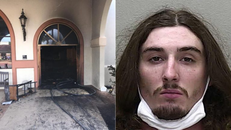 Dunnellon man who smiled, laughed after crashing into packed church, setting it on fire, now charged with hate crime