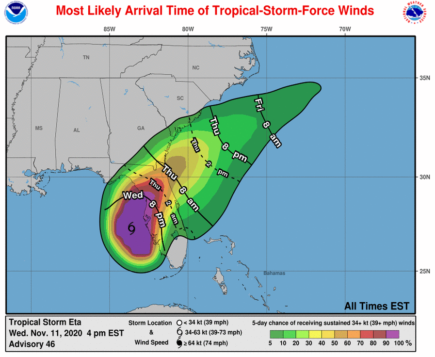 Ocala Post - National Weather Service Tropical Storm ETA update