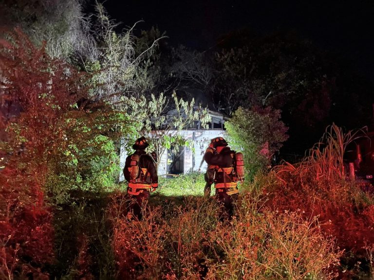 Abandoned home destroyed by fire